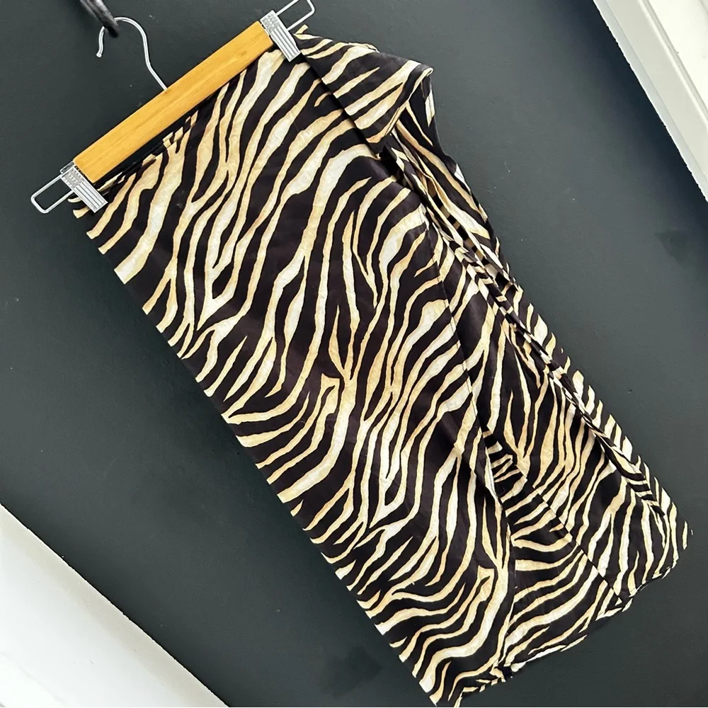 Zara zebra wrap skirt swim coverup